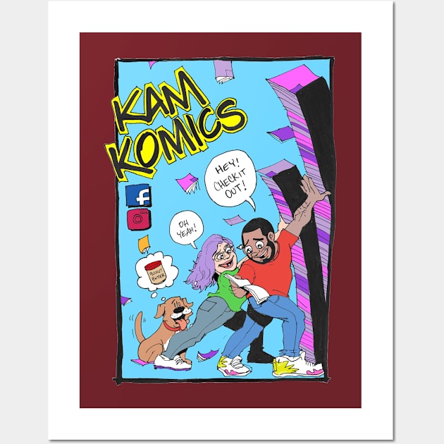 Kam Komics_follow Kam Komics_tshirt Wall Art by Kam Komics 